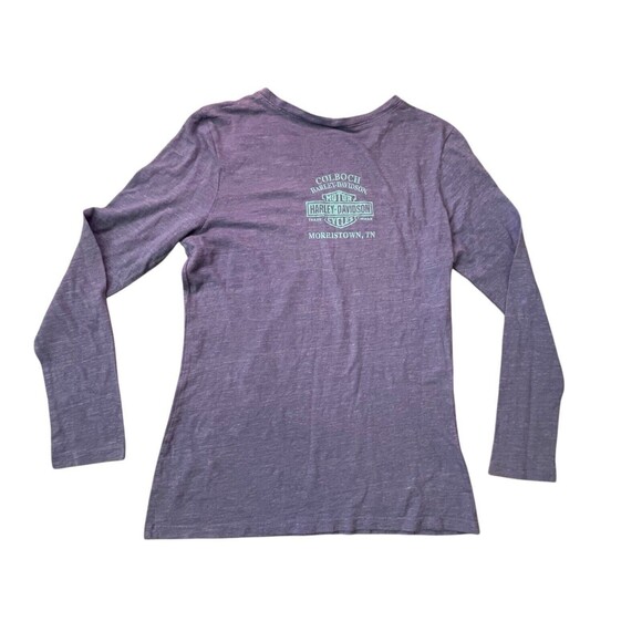 Harley Davidson Shirt Women’s M Long Sleeve Colboch Morristown TN Purple - Picture 1 of 7